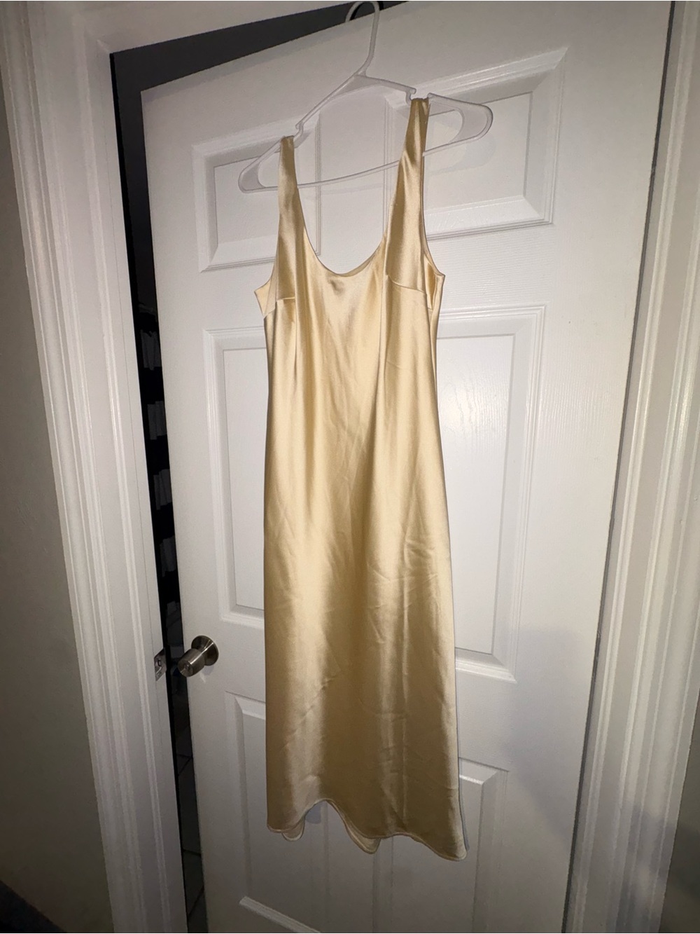 Lux Satin Slip Dress in Champagne